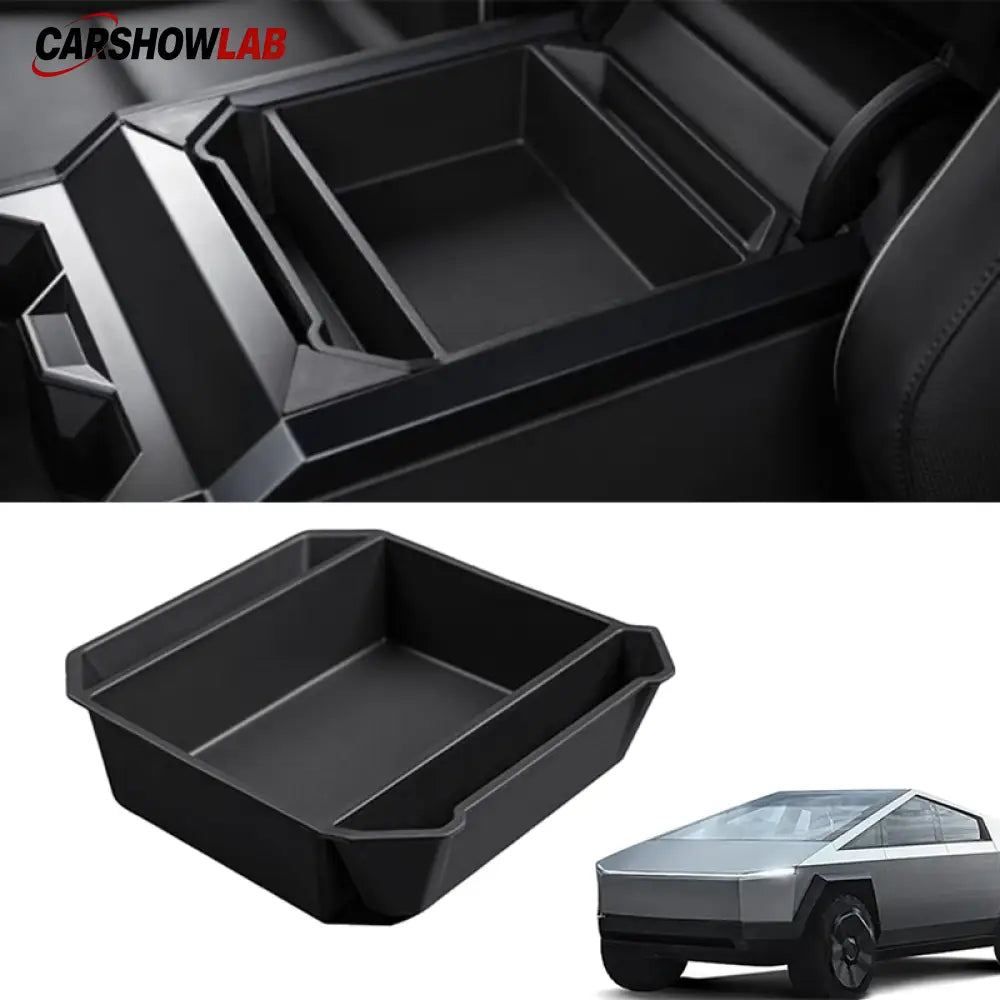 Tesla Cybertruck Center Console Storage Tray - Premium TPE Organizer Box - Tesla Interior Accessories > Center Console