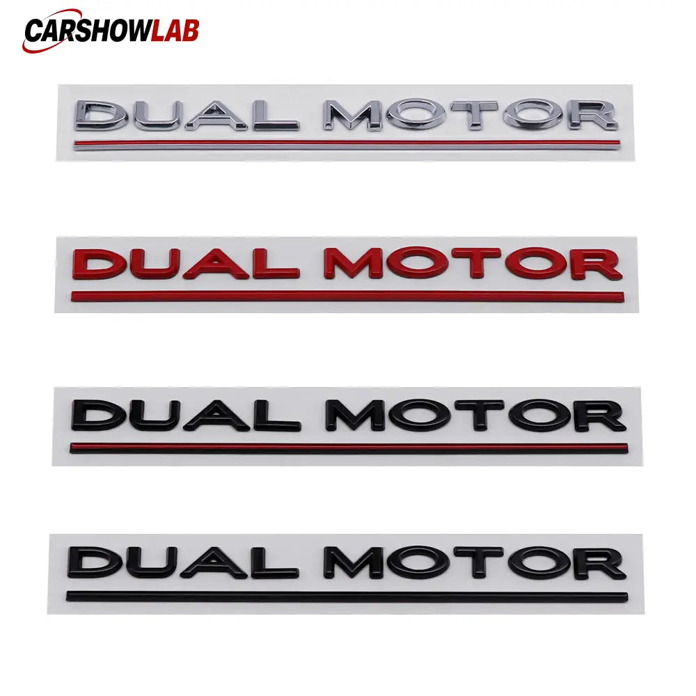 Tesla Dual Motor Rear Trunk Emblem - Premium Replacement Decal for Model 3 Y S X - Tesla Exterior Accessories >
