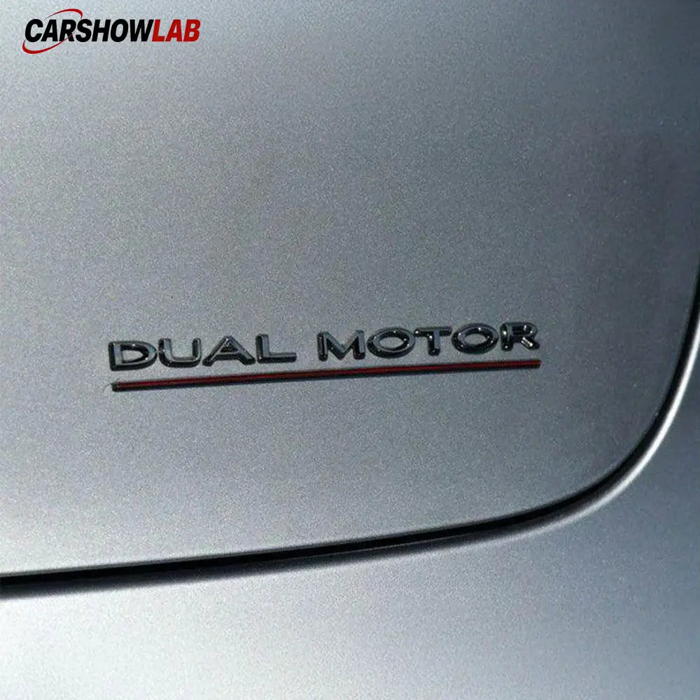 Tesla Dual Motor Rear Trunk Emblem - Premium Replacement Decal for Model 3 Y S X - Tesla Exterior Accessories >