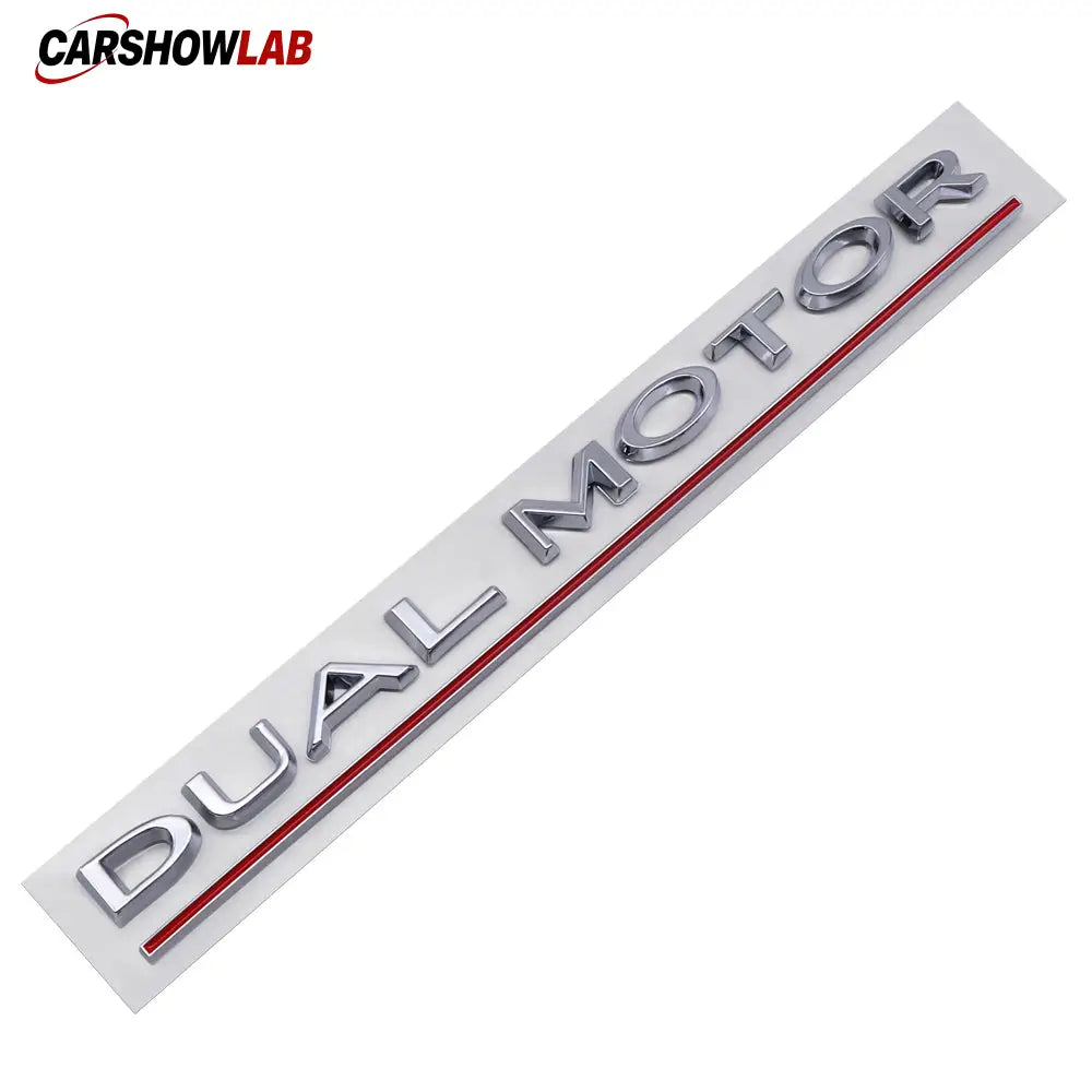 Tesla Dual Motor Rear Trunk Emblem - Premium Replacement Decal for Model 3 Y S X - Tesla Exterior Accessories >
