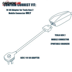 Tesla Gen 2 NEMA 14-50 Adapter - 32 Amp Mobile Connector Plug - ETL Certified - Tesla Exterior Accessories > Charger