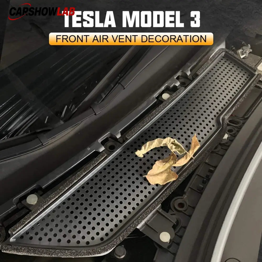 Tesla Model 3 Front Trunk Air Inlet Protector - Anti-Clog Intake Cover 21-23 - Tesla Interior Accessories > Frunk Trunk
