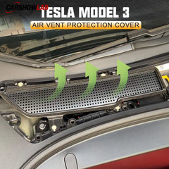 Tesla Model 3 Front Trunk Air Inlet Protector - Anti-Clog Intake Cover 21-23 - Tesla Interior Accessories > Frunk Trunk