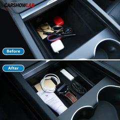 Tesla Model 3 Highland 2024+ Center Console Storage Box - Anti-Slip TPE Tray - Tesla Interior Accessories > Center