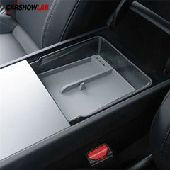 Tesla Model 3 Highland 2024 Center Console Storage Box - Matte Silicone Tray - Tesla Interior Accessories > Center