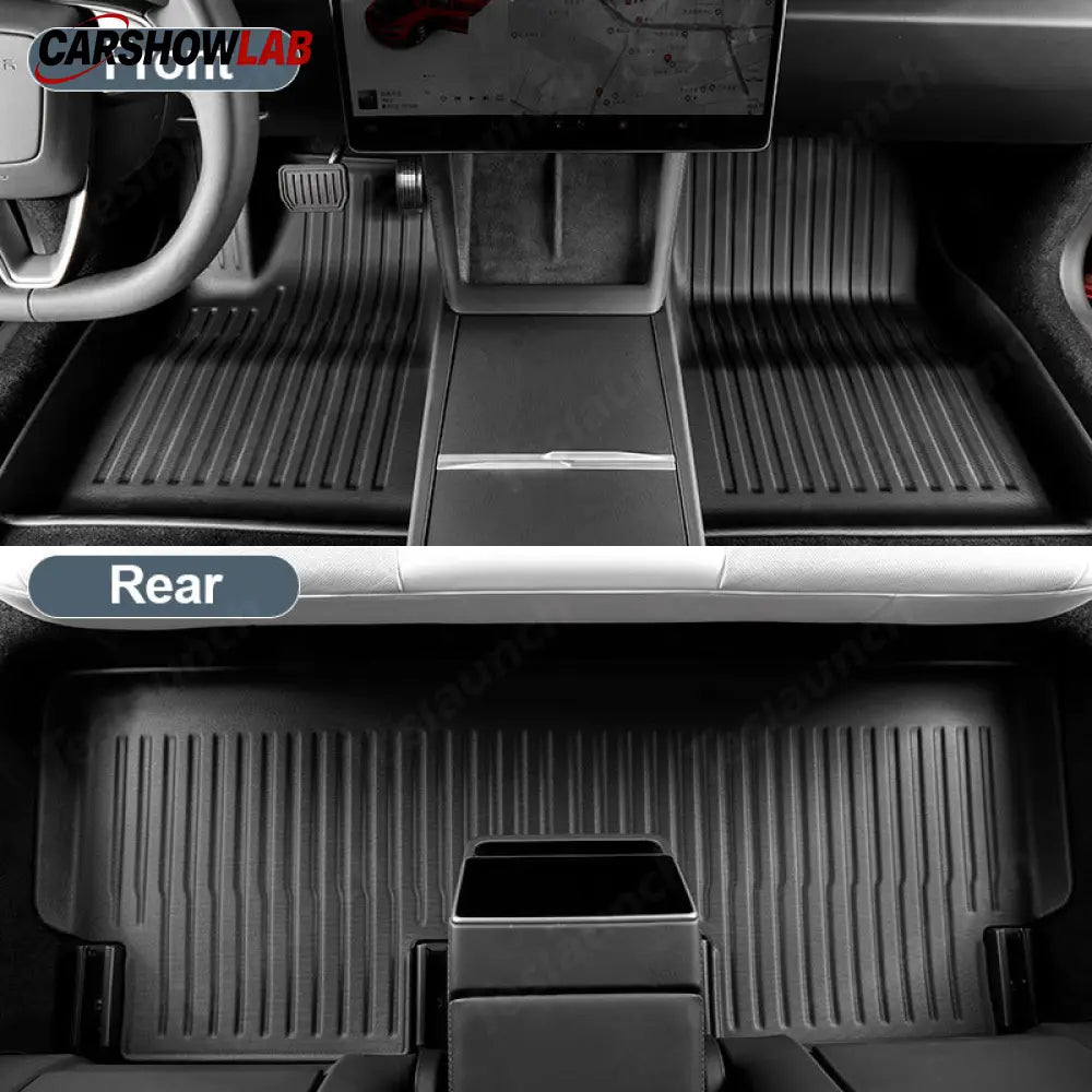 Tesla Model 3 Highland 2024+ TPE Floor Mats - Waterproof All-Weather Liners - Tesla Interior Accessories > Floor Mat