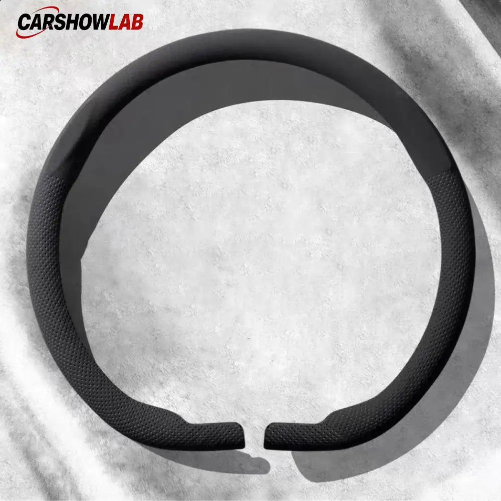 Tesla Model 3 Highland 2025+ Alcantara Steering Wheel Wrap - Custom Hand-Stitched - Tesla Interior Accessories >