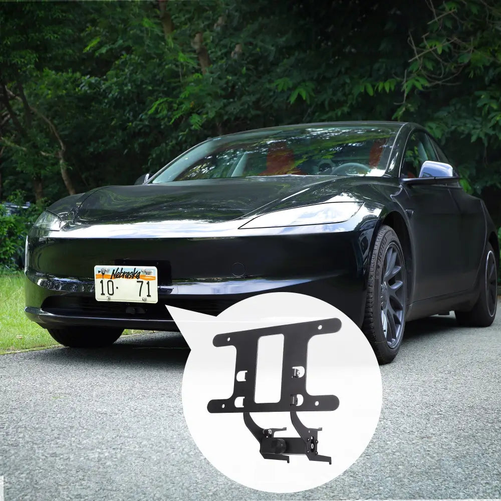 Tesla Model 3 Highland Front License Plate Bracket 2024+ | No-Drill Anti-Theft - Tesla Exterior Accessories > Exterior