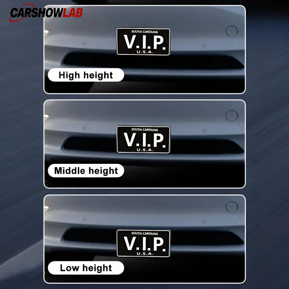 Tesla Model 3/Y Adjustable No Drill Front License Plate Holder - Aluminum - Tesla Exterior Accessories > Exterior Wrap