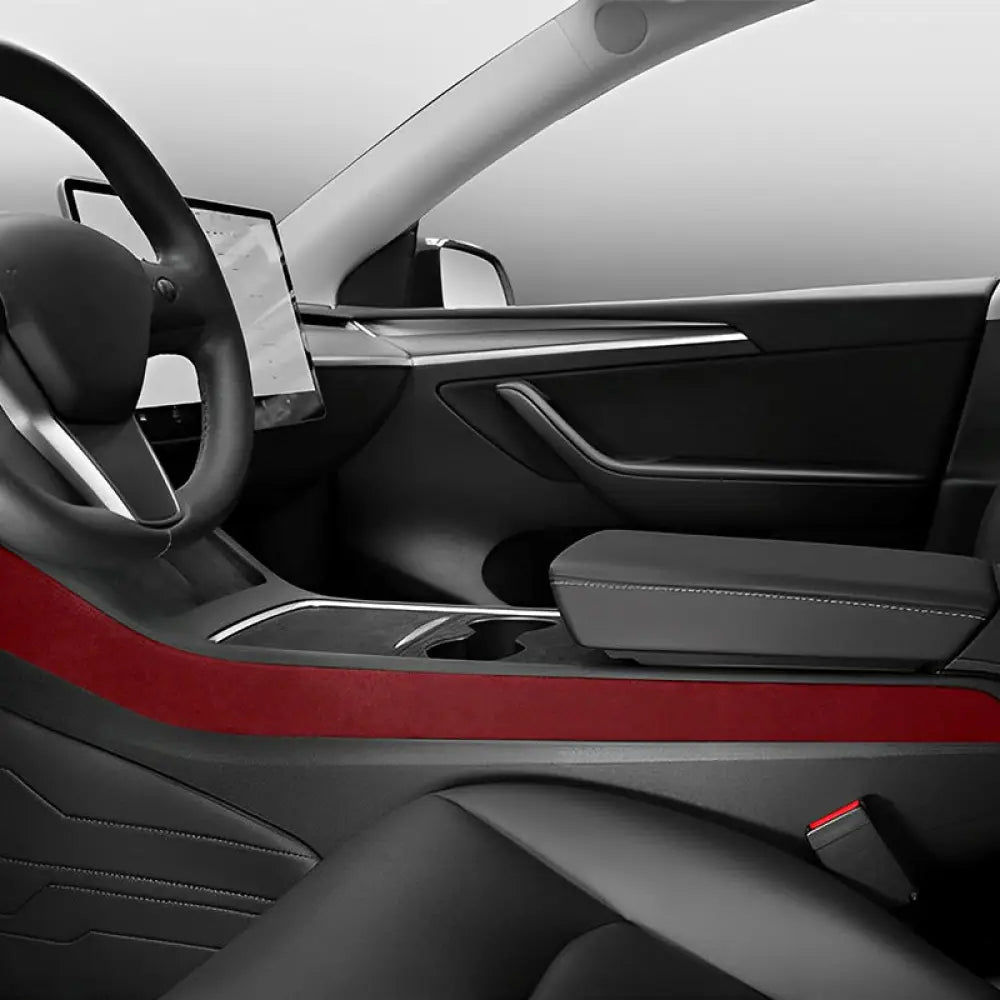 Tesla Model 3/Y Alcantara Console Side Cover - Premium Interior Trim Upgrade - Tesla Interior Accessories > Center