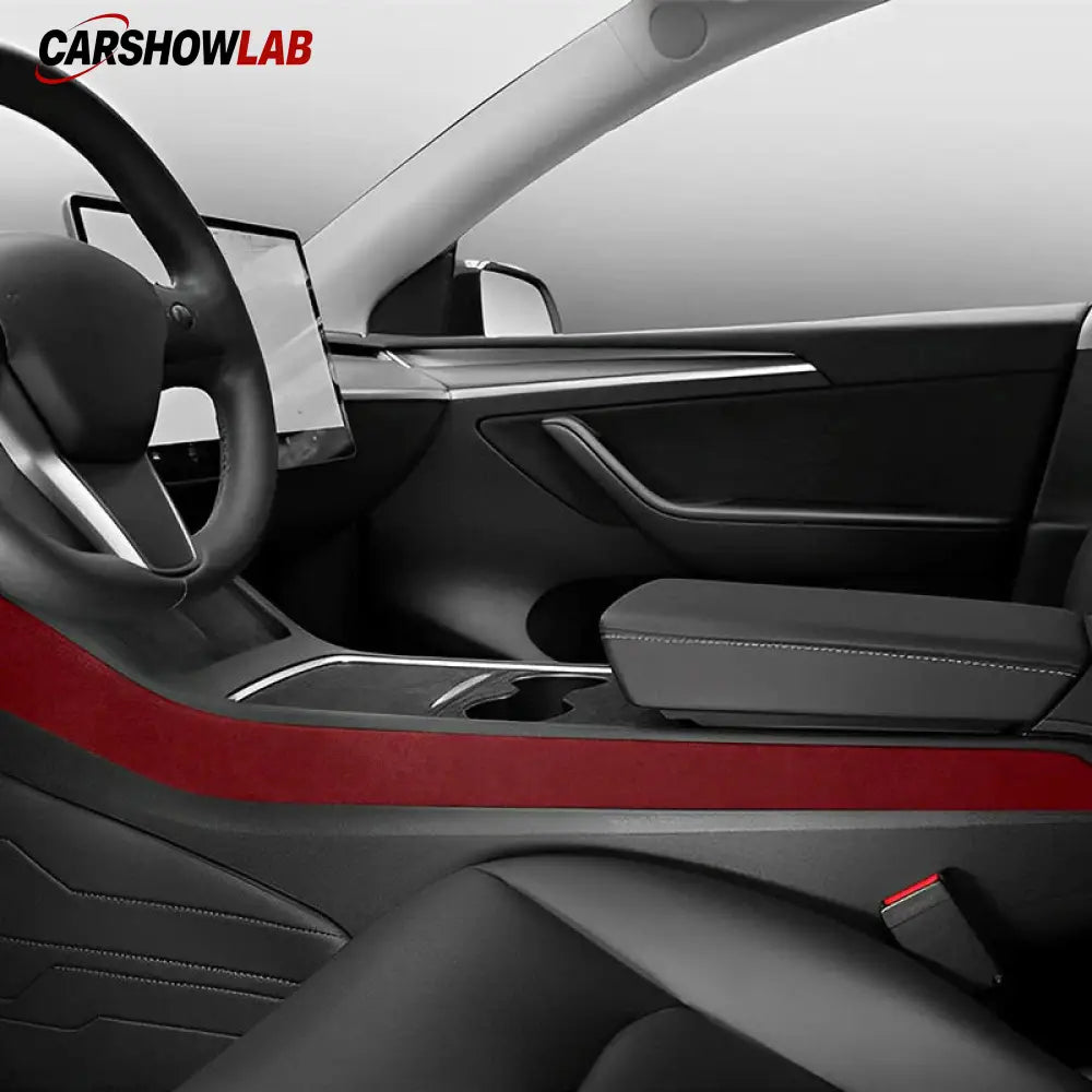 Tesla Model 3/Y Alcantara Console Side Cover - Premium Interior Trim Upgrade - Tesla Interior Accessories > Center