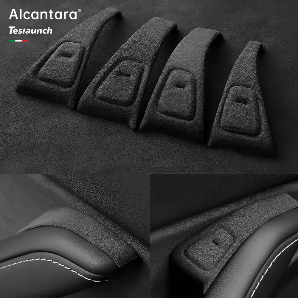 Tesla Model 3/Y Alcantara Door Button Trim - Premium Interior Upgrade Wrap - Tesla Interior Accessories > Doors > Door