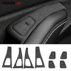Tesla Model 3/Y Alcantara Door Button Trim - Premium Interior Upgrade Wrap - Tesla Interior Accessories > Doors > Door
