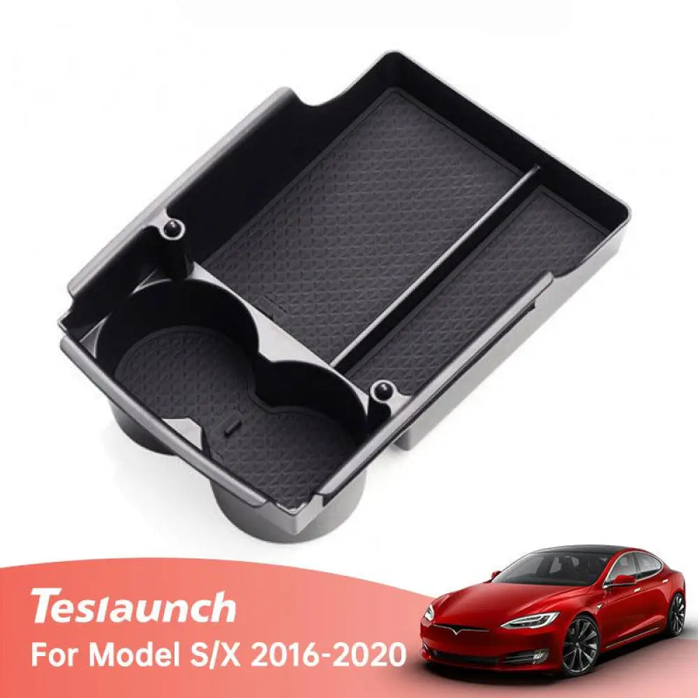 Tesla Model S & Model X Center Console Storage Box Organizer 2016-2020 - Tesla Interior Accessories > Center Console >