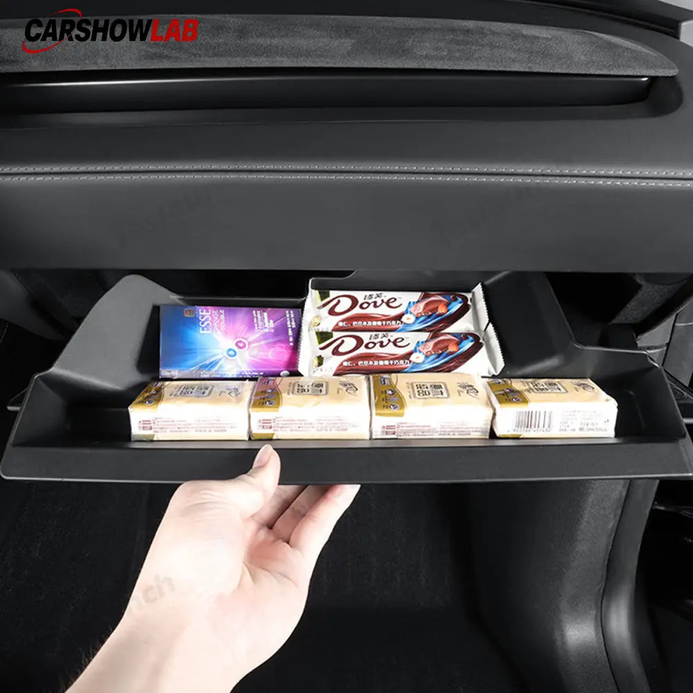Tesla Model Y 2025+ Juniper Glove Box Drawer TPE Waterproof Storage Tray - Tesla Interior Accessories > Glove Box