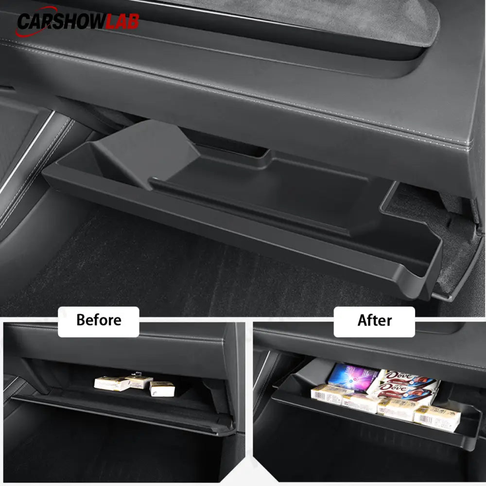 Tesla Model Y 2025+ Juniper Glove Box Drawer TPE Waterproof Storage Tray - Tesla Interior Accessories > Glove Box