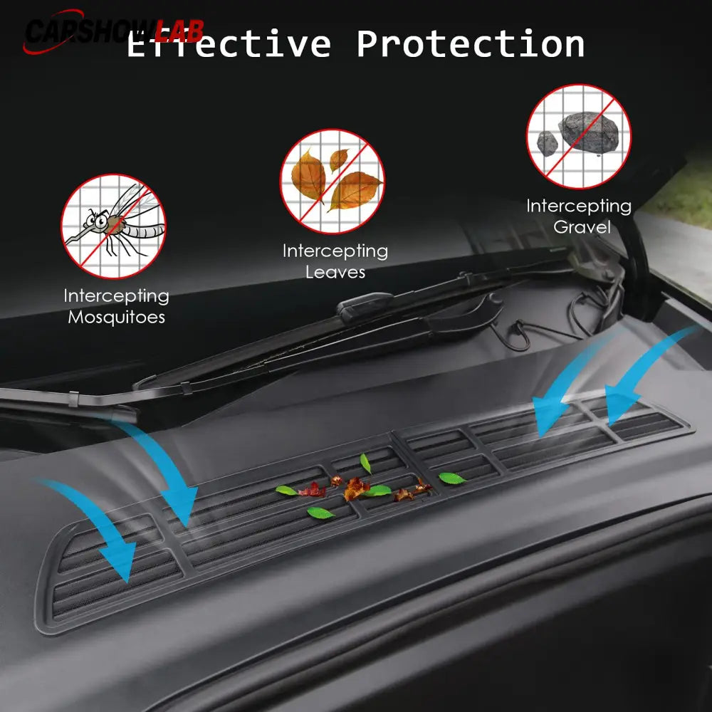 Tesla Model Y Air Inlet Protector 2021-2024 - Snap-In HVAC Intake Cover - Tesla Interior Accessories > Frunk Trunk >