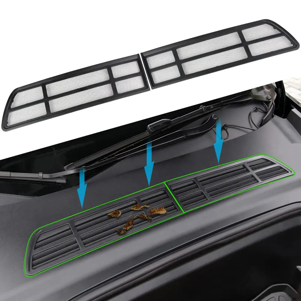 Tesla Model Y Air Inlet Protector 2021-2024 - Snap-In HVAC Intake Cover - Tesla Interior Accessories > Frunk Trunk >