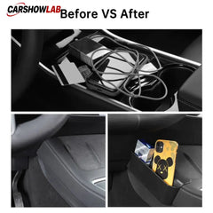 Tesla Model Y Side Console Storage Box - 2021-2024 Armrest Organizer (2pc) - Tesla Interior Accessories > Center