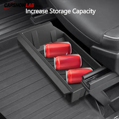 Under Seat Storage Tray for Tesla Cybertruck | Hidden Interior Organizer Bin - Tesla Interior Accessories > Seat >