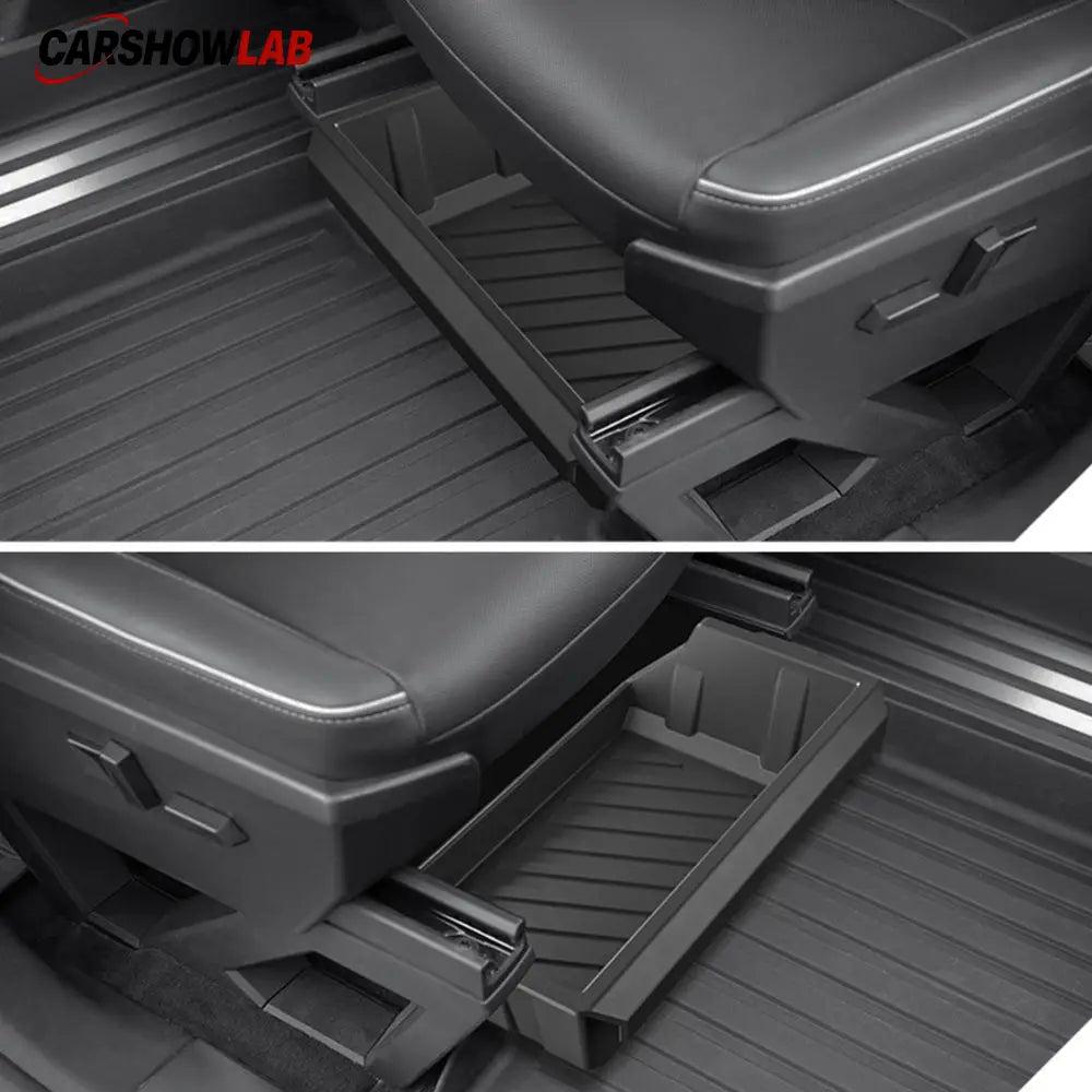 Under Seat Storage Tray for Tesla Cybertruck | Hidden Interior Organizer Bin - Tesla Interior Accessories > Seat >