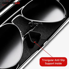 Universal Car Sun Visor Glasses Box - One-Hand Access Sunglasses Storage Case - Tesla Interior Accessories > Interior