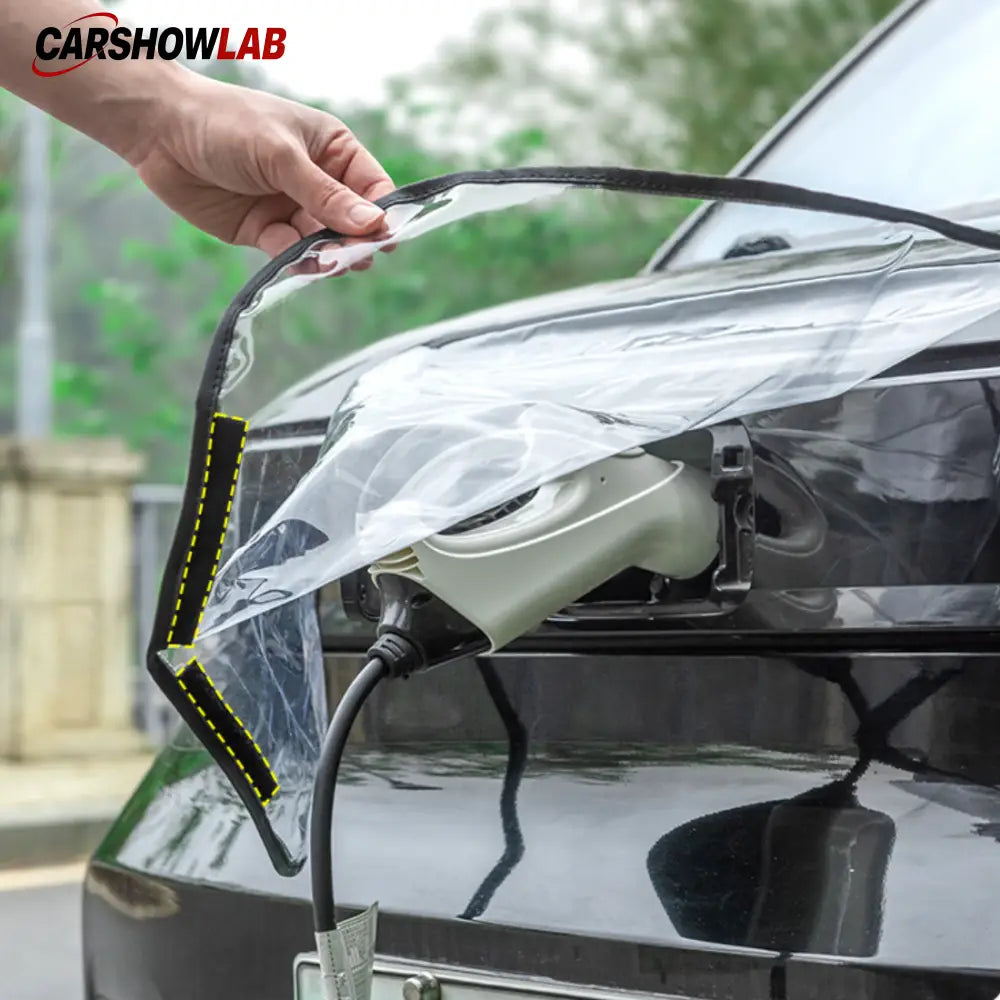 Universal EV Charging Port Rain Cover - Magnetic Waterproof PVC Protector - Tesla Exterior Accessories > Charger