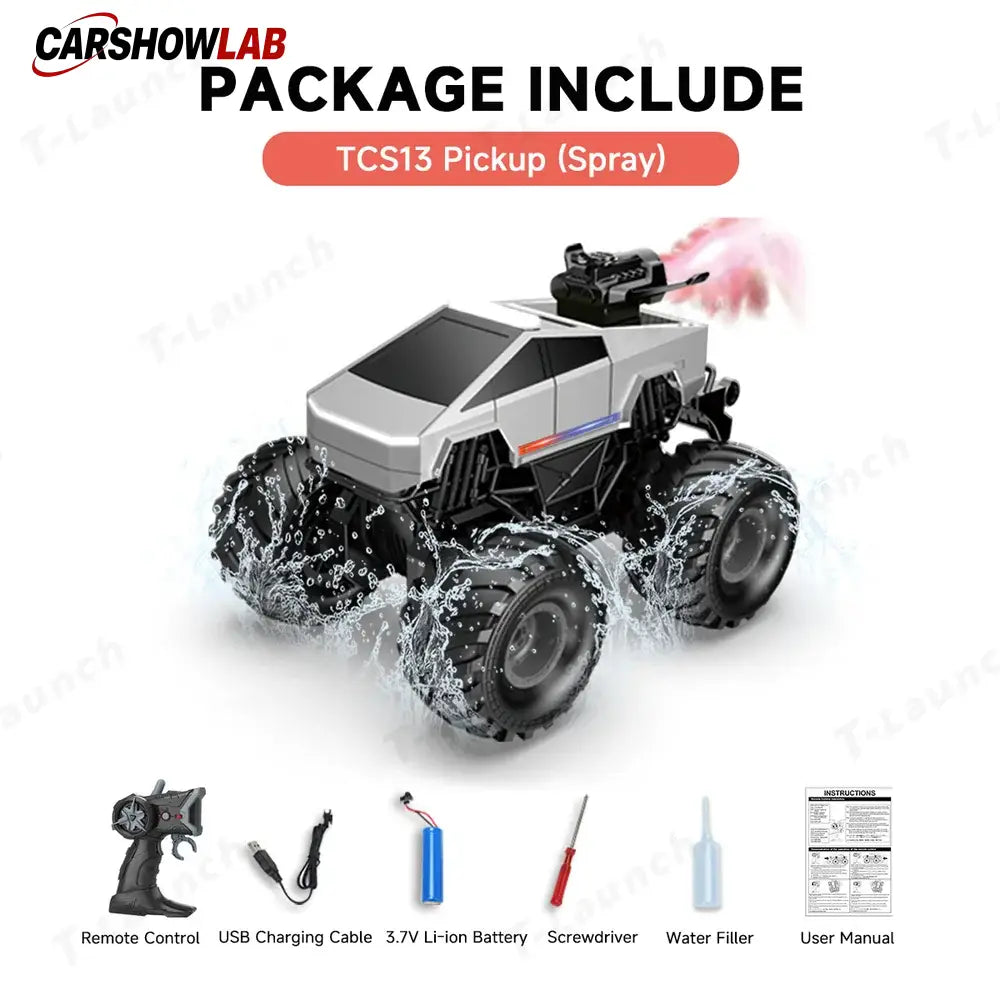 Waterproof Amphibious RC Truck - 4WD Cybertruck-Inspired Off-Road Toy Car - Tesla Exterior Accessories > Remote Car