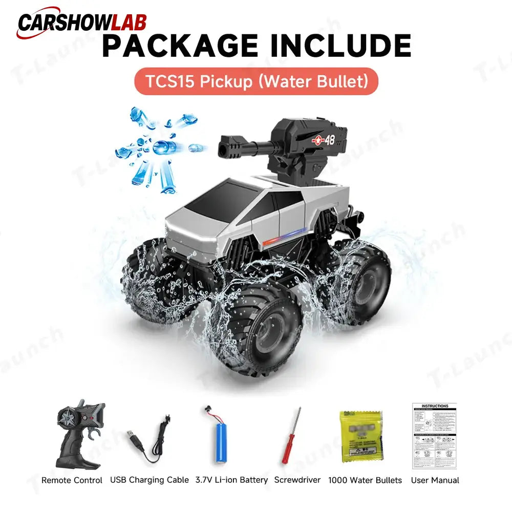 Waterproof Amphibious RC Truck - 4WD Cybertruck-Inspired Off-Road Toy Car - Tesla Exterior Accessories > Remote Car