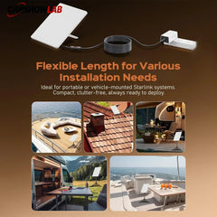 Waterproof Starlink Mini DC Power Cable for RV & Off-Grid - Real-Time Monitor - Tesla Exterior Accessories > Starlink