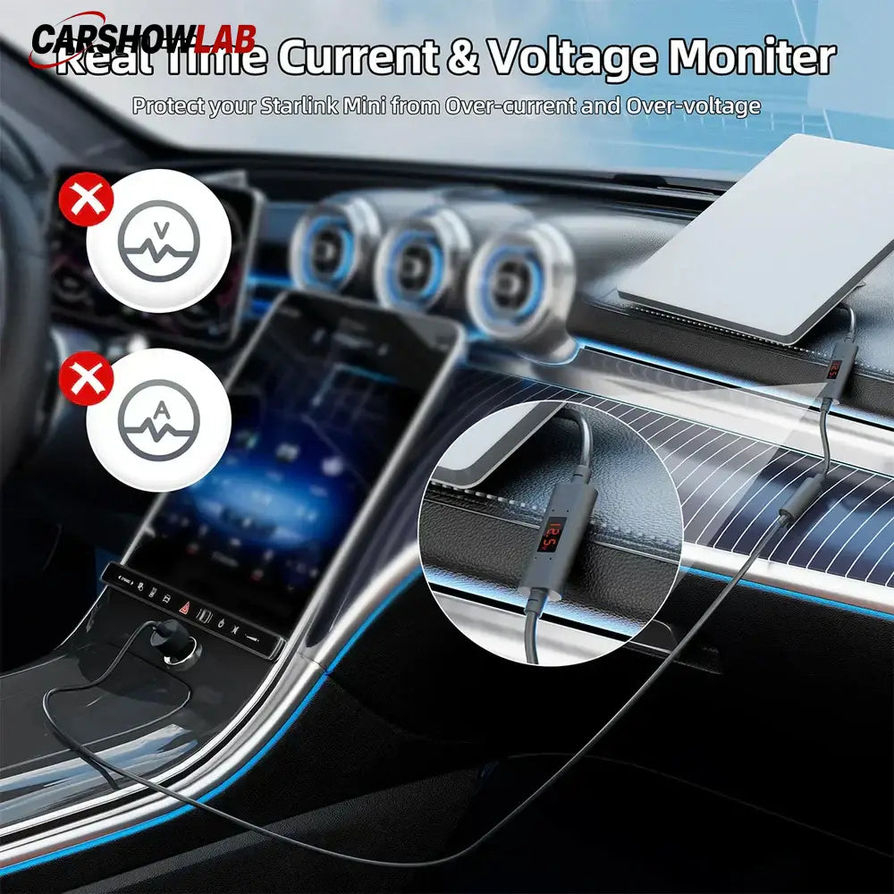Waterproof Starlink Mini DC to DC Adapter - Power Monitor for RV & Marine Use - Tesla Exterior Accessories > Starlink